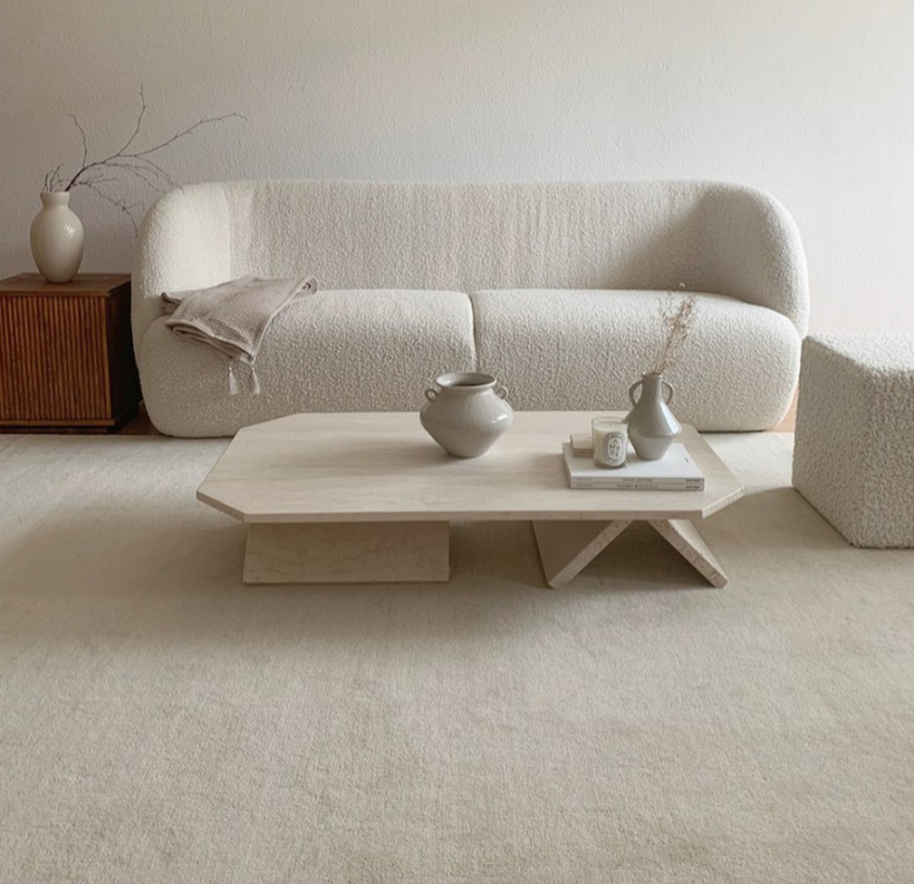 Wollteppich 'Ella' 200x200cm - Creme