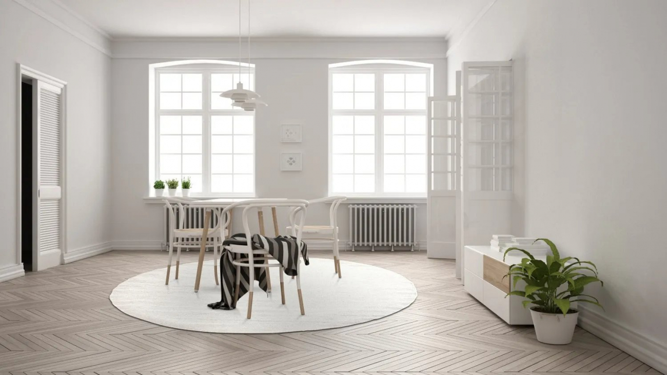 Runder Teppich 'Hamilton' 200cm - Weiß