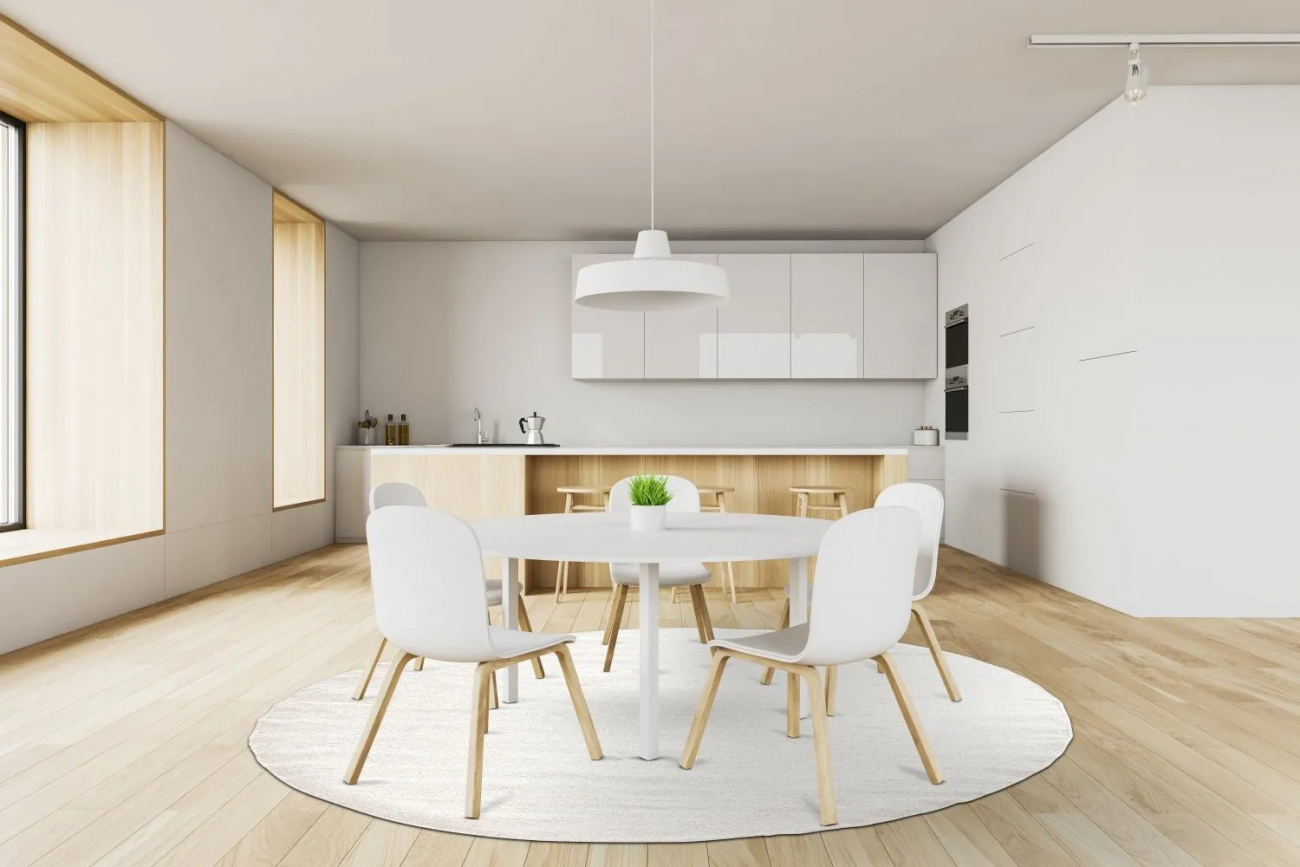 Runder Teppich 'Hamilton' 200cm - Weiß