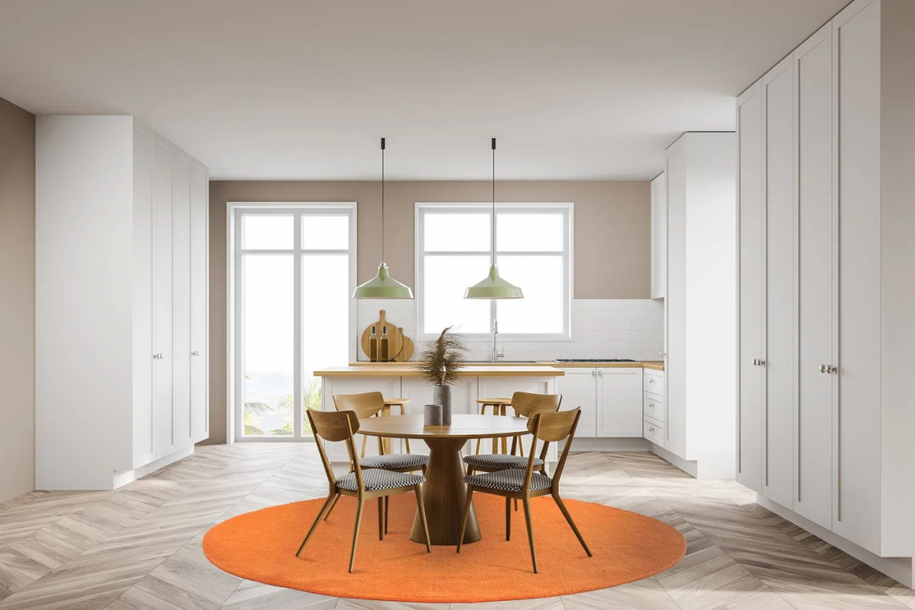 Runder Teppich 'Hamilton' 200cm - Orange Peel