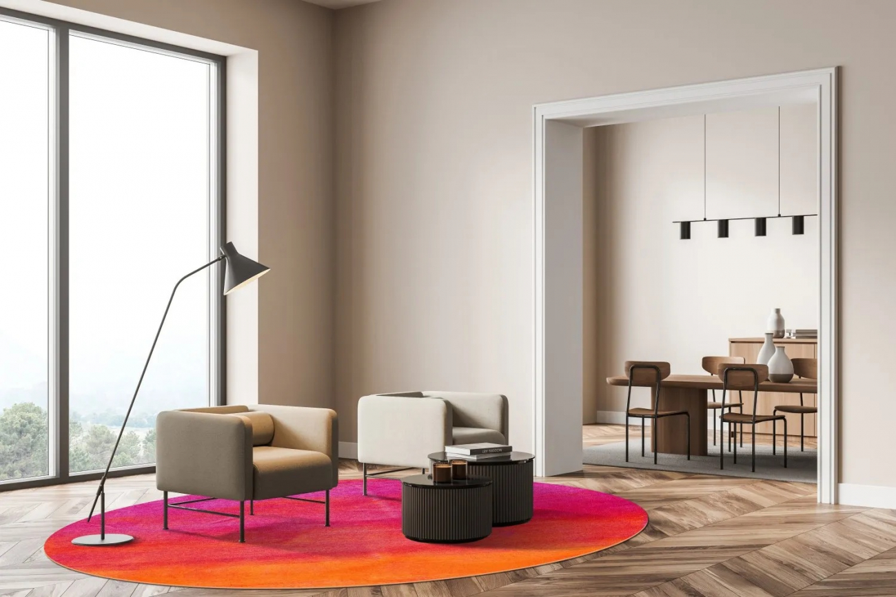 Runder Teppich 'Moura' 180cm – Mehrfarbig