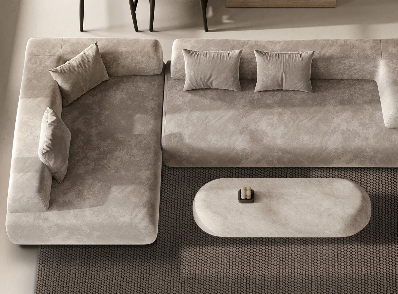 Wollteppich 'Avafors Wool Bubble' 240x240cm - Braun