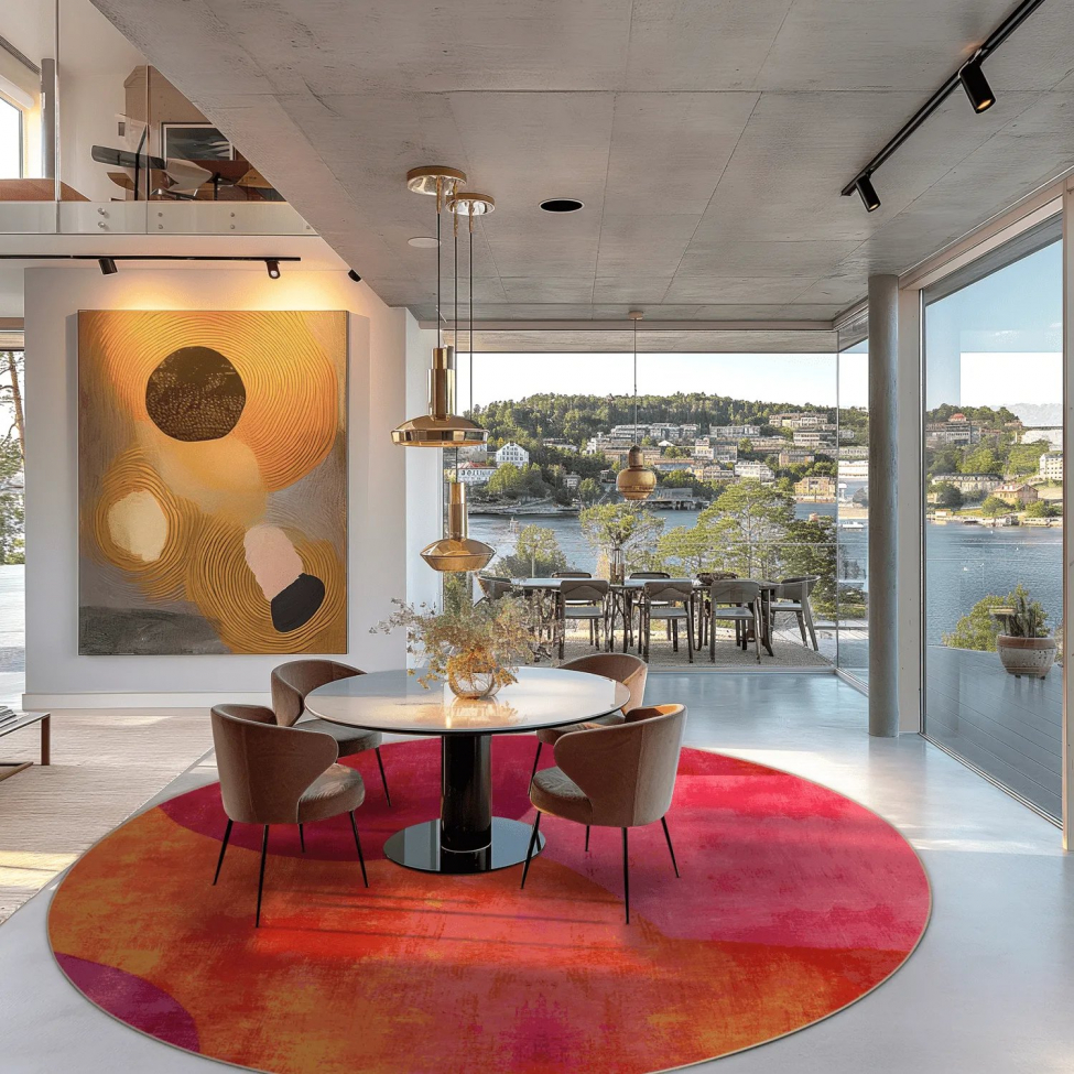 Runder Teppich 'Lazio' 180cm – Rosa