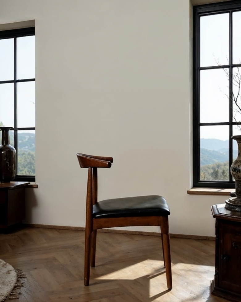 Stuhl 'Fager' - Nussbaum/Schwarz