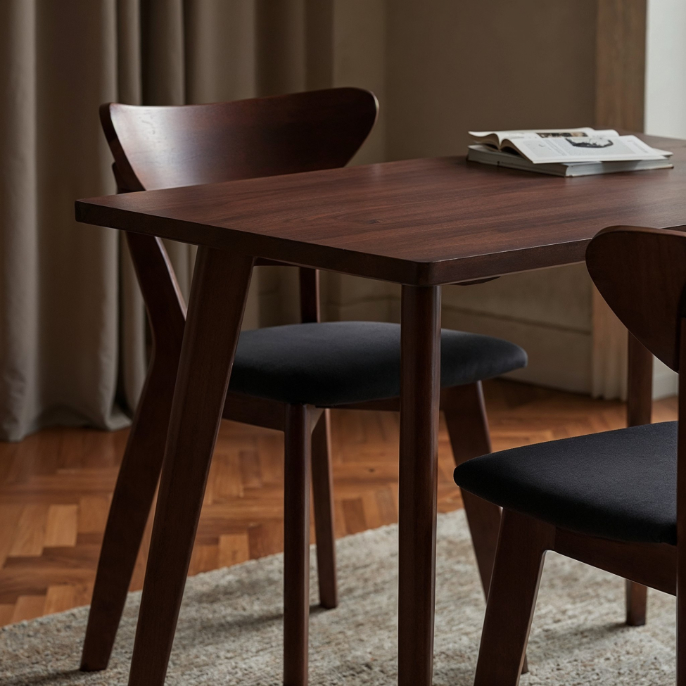 Stuhl 'Sirdal' - Walnuss/Dunkelgrau