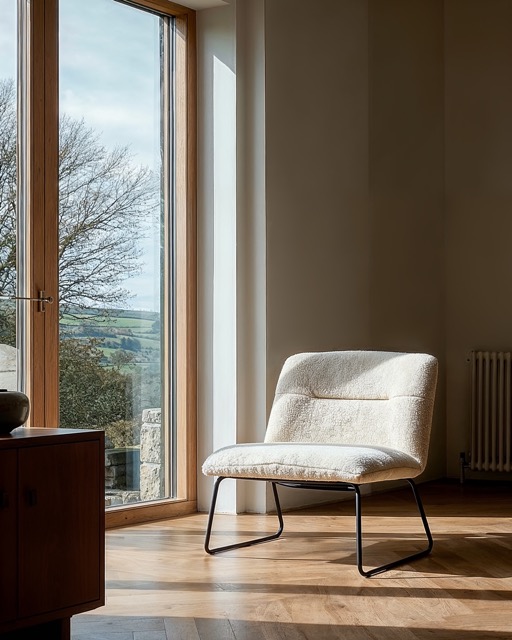 Sessel 'Chelsea' - Weiß/Teddy