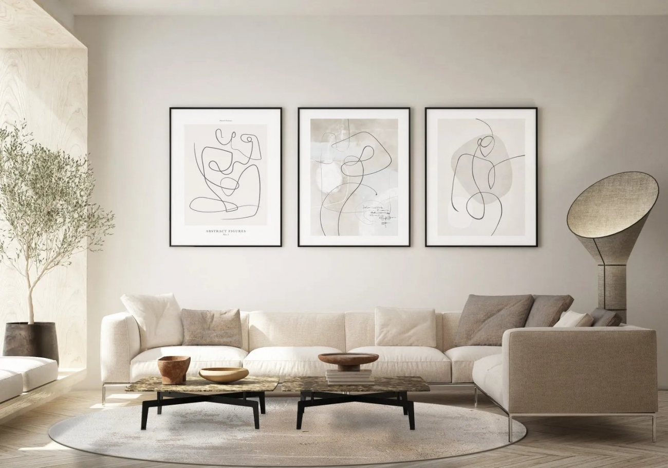 Runder Teppich 'Bornos' 120cm - Beige/Grau