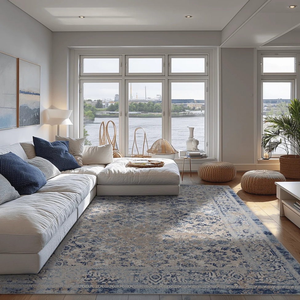 Wilton-Teppich 'Denizli' 240x340cm - Blau