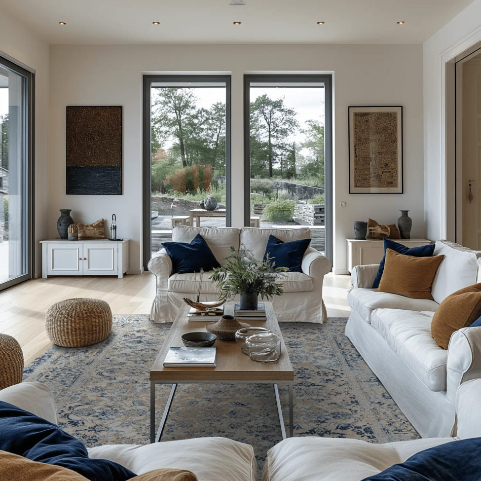 Wilton-Teppich 'Denizli' 240x340cm - Blau