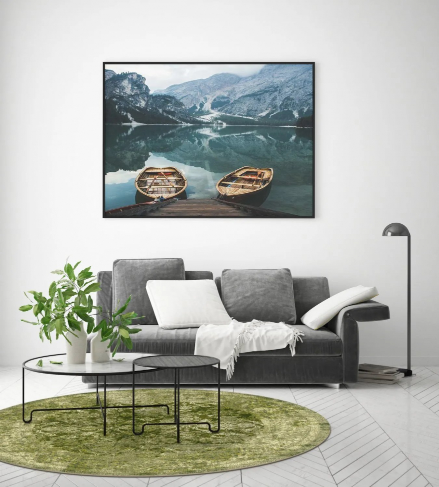 Runder Teppich 'Denizli' 120cm - Grün