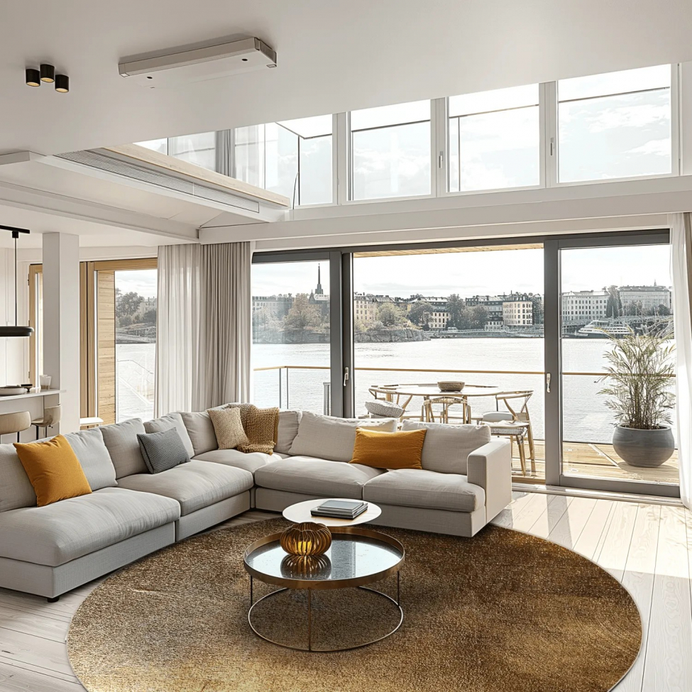 Runder Teppich 'Oristano' 120cm – Braun