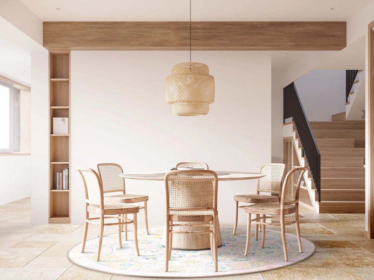 Runder Teppich 'Magnolia' 160cm - Rosa