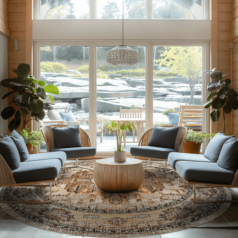 Runder Teppich 'Siliana' 120cm - Beige