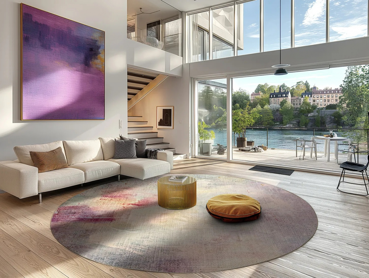 Runder Teppich 'Mogoro' 160cm – Mehrfarbig