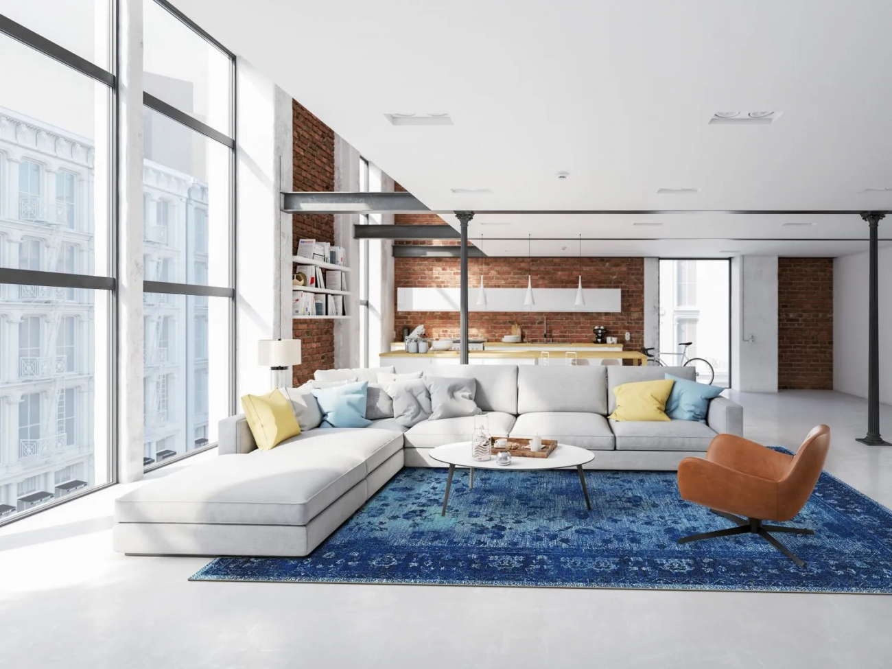 Wilton Matte 'Gombalia' 200x280cm - Blau