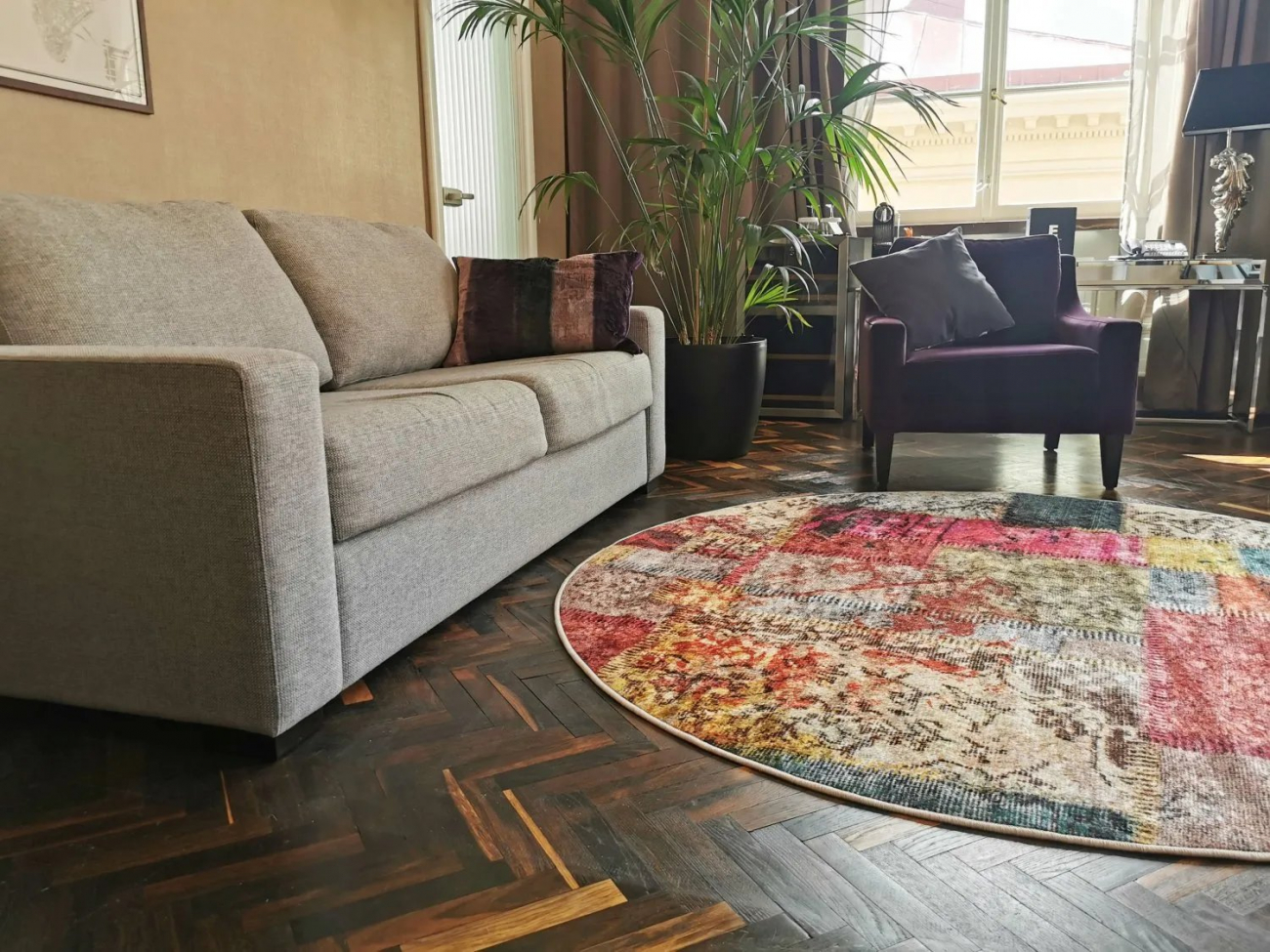 Runder Teppich 'Ariana' 120cm – Mehrfarbig