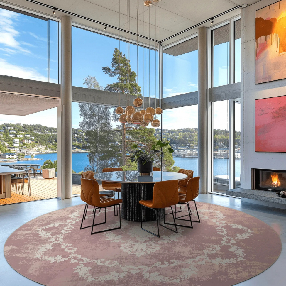 Runder Teppich 'Nefta' 120cm - Rosa