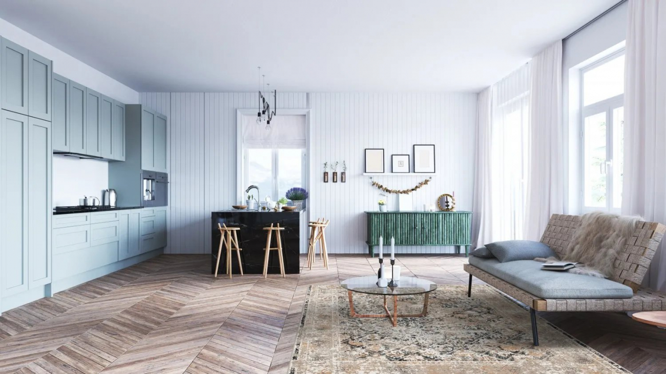 Wilton-Teppich 'Douz' 240x340cm – Schwarz/Mehrfarbig