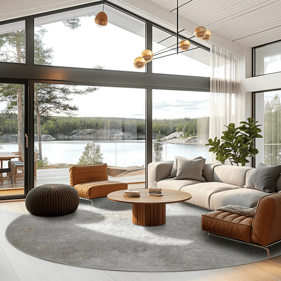 Runder Teppich 'Malaga' 120 cm - Beige