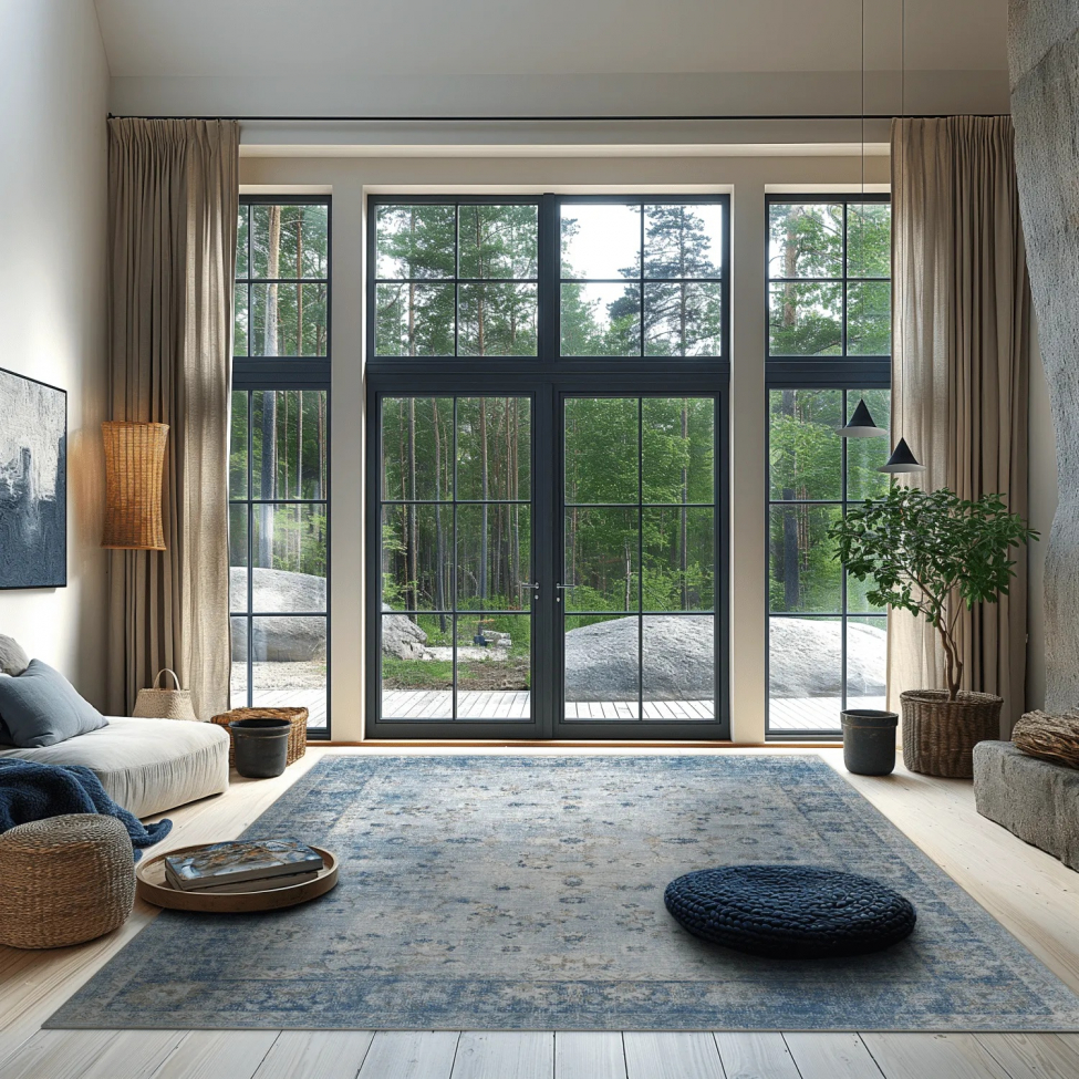 Wilton-Teppich 'Gombalia' 200x280cm – Hellblau