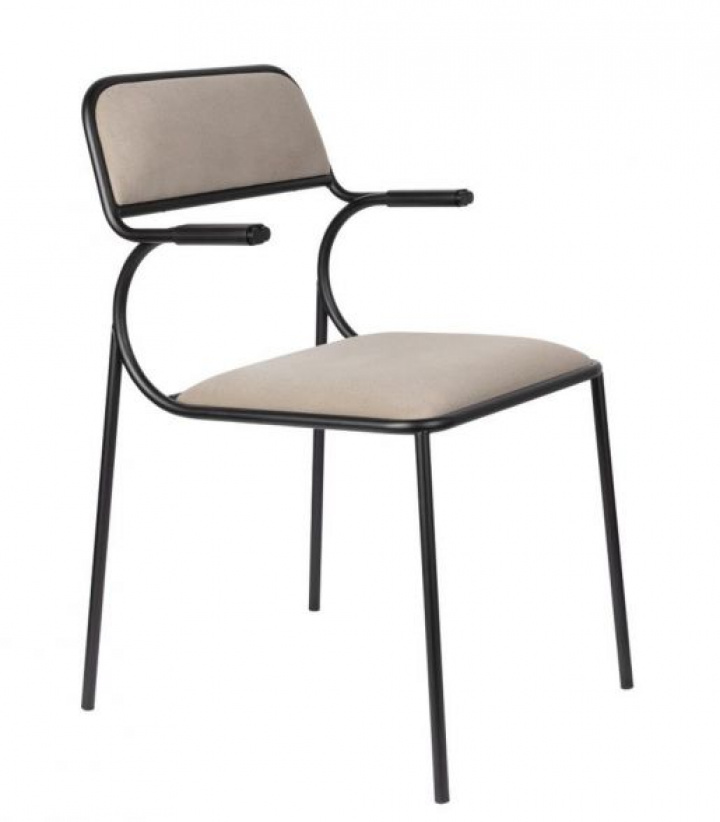 Stuhl \'Alba\' - Schwarz/Beige in der Gruppe Möbel / Stühle und Polstermöbel / Stühle bei Reforma (1100534)