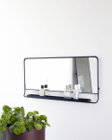 Spiegel mit Ablage \'Chic\' 40x80cm - Schwarz 