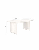 Ausziehbarer Tisch \'Barlet\' 200-240x90 - Eiche