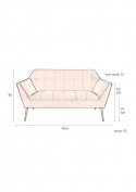 Sofa \'Kate\' - Rosa