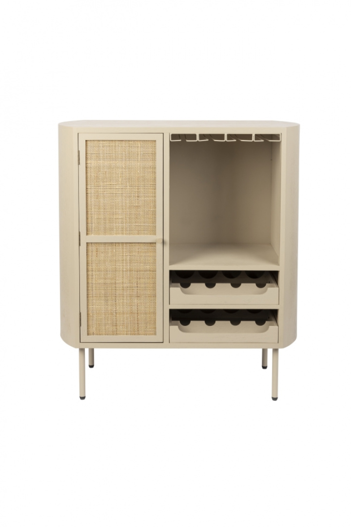 Weingestell \'Amaya Low\' - Beige in der Gruppe Möbel / Regale & Aufbewahrung / Schränke und Sideboards bei Reforma (4100081)