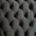 Puff \'Chesterfield\' Rund 100cm - Grau