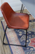 Stuhl Vintage - Leder/Eisen