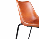 Stuhl Vintage - Leder/Eisen