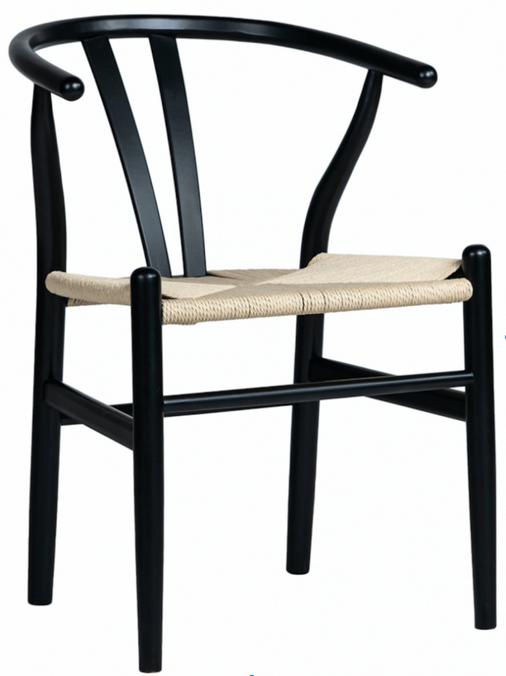 Stuhl \'Alta\' - Schwarz/Beige in der Gruppe Möbel / Stühle und Polstermöbel / Stühle bei Reforma (WS-8651A-Black-NEW)