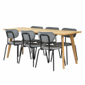 Essgruppe \'Nordisk Kungsholmen\' - 1 Tisch & 6 Stühle